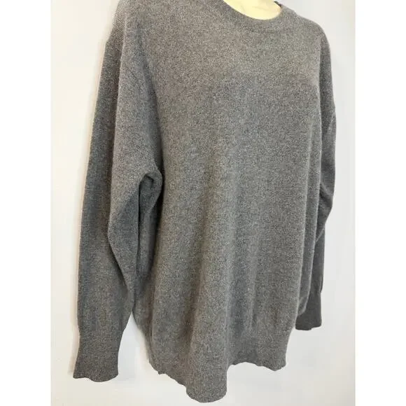 J. Crew Cashmere Relaxed Crew Neck Sweater Casual Wardrobe Grey Women's S - Picture 9 of 13